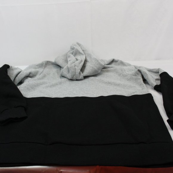 Zip Hoodie Sweatshirt Black / Grey Block Small - Picture 8 of 9